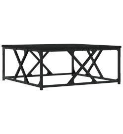 Table basse noir 70x70x30 cm bois d'ingénierie