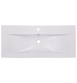 Lavabo encastré 91 x 39,5 x 18,5 cm Céramique Blanc