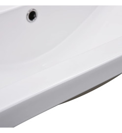 Lavabo encastré 91 x 39,5 x 18,5 cm Céramique Blanc