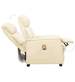 Fauteuil de massage Crème Similicuir