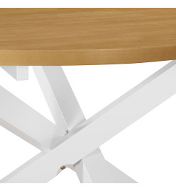 Mobilier de salle à manger 5 pcs MDF Blanc