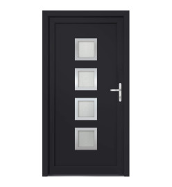 Porte d'entrée anthracite 98x190 cm PVC