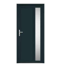 Porte d'entrée anthracite 98x208 cm PVC