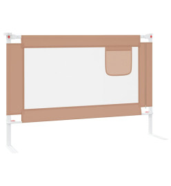 Barrière de sécurité de lit d'enfant Taupe 100x25 cm Tissu