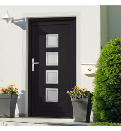 Porte d'entrée anthracite 108x208 cm PVC