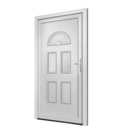 Porte d'entrée blanc 88x208 cm PVC