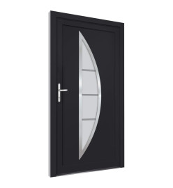 Porte d'entrée anthracite 98x200 cm PVC