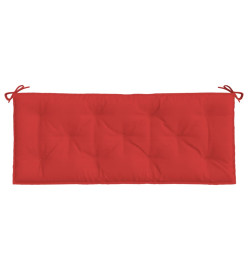 Coussin de banc de jardin rouge 120x50x7 cm tissu oxford