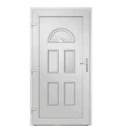 Porte d'entrée Blanc 98x208 cm PVC