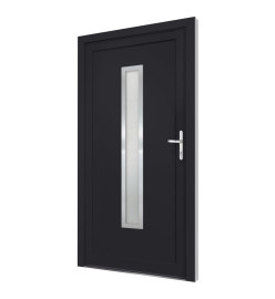 Porte d'entrée anthracite 98x200 cm PVC