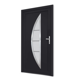 Porte d'entrée anthracite 98x190 cm PVC