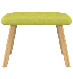 Chaise de relaxation avec tabouret Vert Tissu