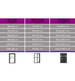 Porte d'entrée Blanc 108x208 cm PVC