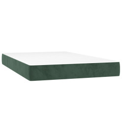 Lit à sommier tapissier et matelas Vert foncé 120x200cm Velours