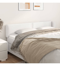 Tête de lit avec oreilles Blanc 163x23x78/88 cm Similicuir