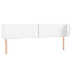 Tête de lit avec oreilles Blanc 163x23x78/88 cm Similicuir