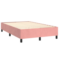 Lit à sommier tapissier avec matelas Rose 120x200 cm Velours