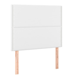 Tête de lit à LED Blanc 80x5x118/128 cm Similicuir