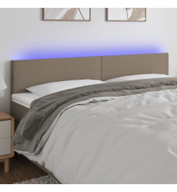 Tête de lit à LED Taupe 160x5x78/88 cm Tissu