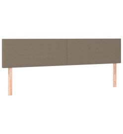 Tête de lit à LED Taupe 160x5x78/88 cm Tissu
