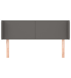 Tête de lit avec oreilles Gris 147x16x78/88 cm Similicuir