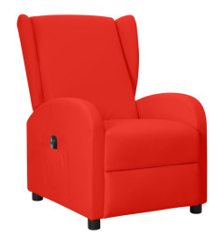 Fauteuil inclinable électrique à oreilles Rouge Similicuir