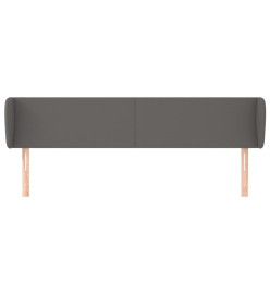 Tête de lit avec oreilles Gris 183x23x78/88 cm Similicuir