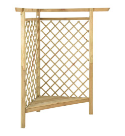 Pergola d'angle avec banc 166x81x174 cm Bois de pin imprégné