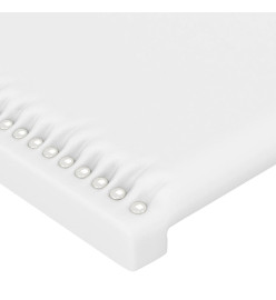 Cadre de lit avec tête de lit Blanc 90x190 cm Similicuir