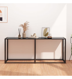 Table console Noir 180x35x75,5 cm Verre trempé