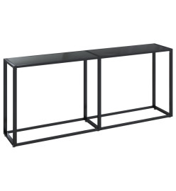 Table console Noir 180x35x75,5 cm Verre trempé