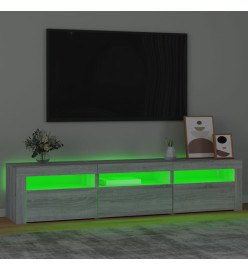 Meuble TV avec lumières LED Sonoma gris 180x35x40 cm