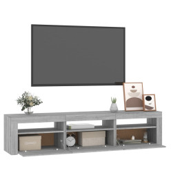 Meuble TV avec lumières LED Sonoma gris 180x35x40 cm