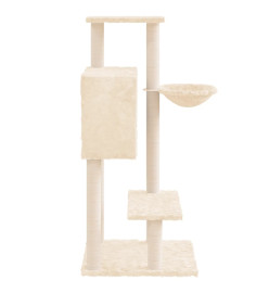 Arbre à chat avec griffoirs en sisal Crème 108,5 cm