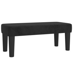 Lit à sommier tapissier avec matelas Noir 120x200 cm Velours