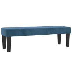 Lit à sommier tapissier et matelas Bleu foncé 160x200cm Velours