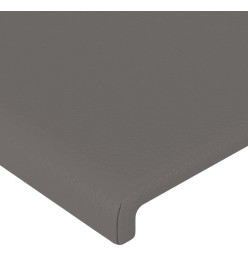 Tête de lit à LED Gris 160x5x118/128 cm Similicuir