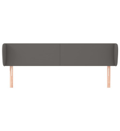 Tête de lit avec oreilles Gris 163x23x78/88 cm Similicuir