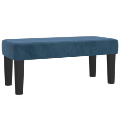 Lit à sommier tapissier et matelas Bleu foncé 80x200 cm Velours
