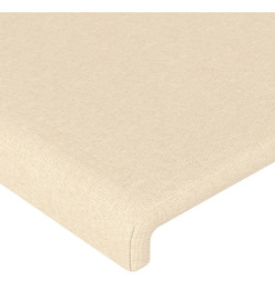 Tête de lit avec oreilles Crème 147x23x118/128 cm Tissu