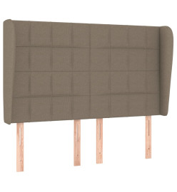 Lit à sommier tapissier avec matelas Taupe 140x200 cm Tissu