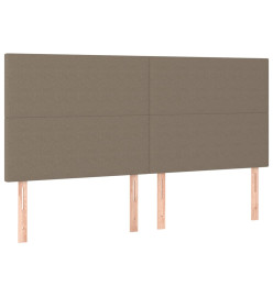 Lit à sommier tapissier avec matelas Taupe 160x200 cm Tissu