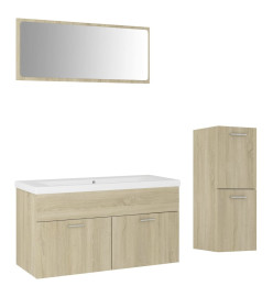 Ensemble de meubles de salle de bain Chêne sonoma Aggloméré