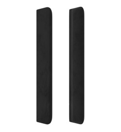 Tête de lit avec oreilles Noir 83x16x118/128 cm Velours