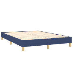 Lit à sommier tapissier avec matelas Bleu 140x190 cm Tissu