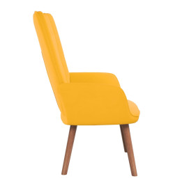 Chaise de relaxation Jaune moutarde Velours