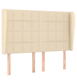 Lit à sommier tapissier avec matelas Crème 140x190 cm Tissu