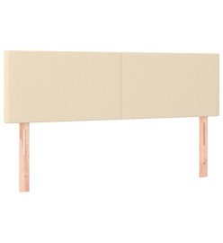 Lit à sommier tapissier avec matelas Crème 140x190 cm Tissu