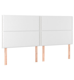 Têtes de lit 4 pcs Blanc 90x5x78/88 cm Similicuir