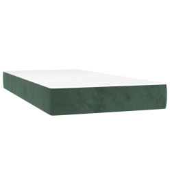 Lit à sommier tapissier et matelas Vert foncé 200x200cm Velours